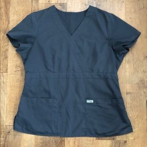 GREY’S ANATOMY Medical Uniform Scrub Top - Dark Gray, Medium